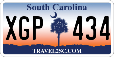SC license plate XGP434
