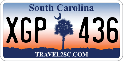 SC license plate XGP436