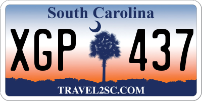 SC license plate XGP437