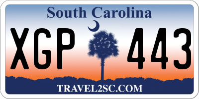 SC license plate XGP443