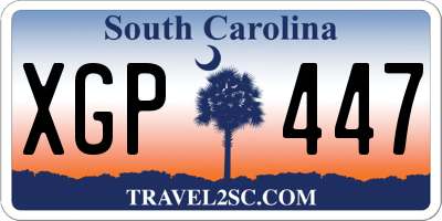 SC license plate XGP447