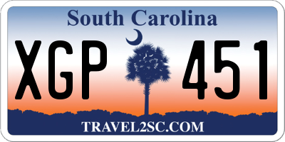 SC license plate XGP451
