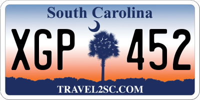 SC license plate XGP452