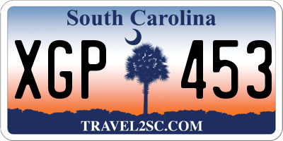SC license plate XGP453