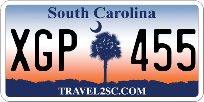 SC license plate XGP455