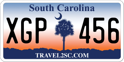SC license plate XGP456