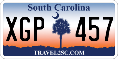 SC license plate XGP457