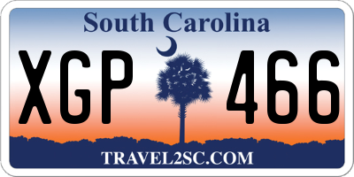 SC license plate XGP466