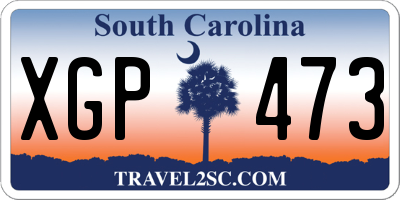 SC license plate XGP473