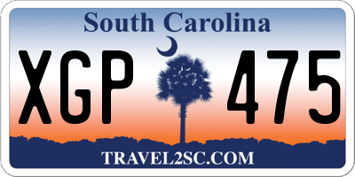 SC license plate XGP475