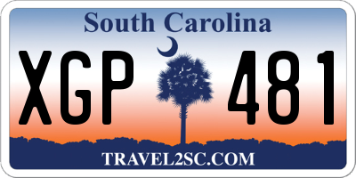 SC license plate XGP481