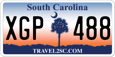 SC license plate XGP488