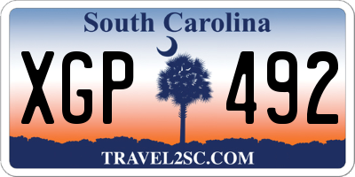 SC license plate XGP492