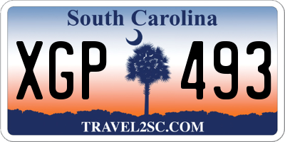SC license plate XGP493