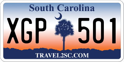 SC license plate XGP501