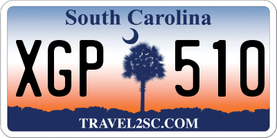 SC license plate XGP510