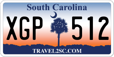 SC license plate XGP512