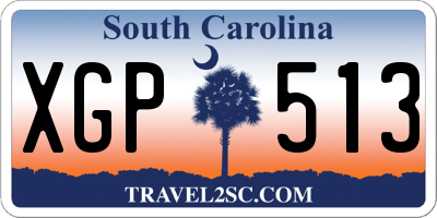 SC license plate XGP513