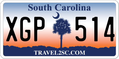 SC license plate XGP514