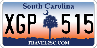 SC license plate XGP515
