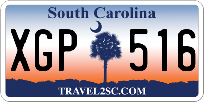 SC license plate XGP516