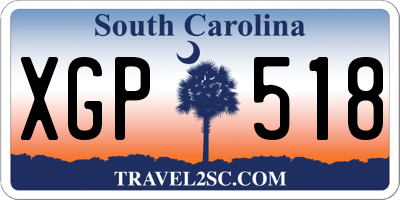 SC license plate XGP518