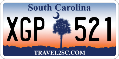 SC license plate XGP521