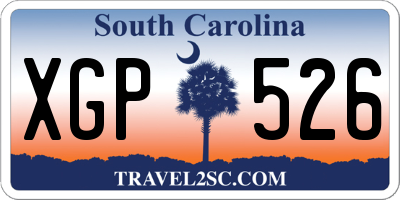 SC license plate XGP526