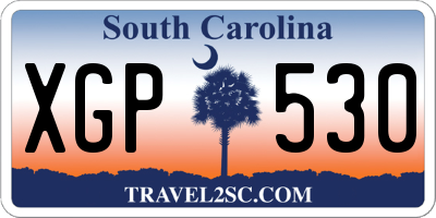 SC license plate XGP530
