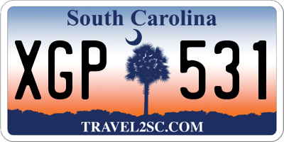 SC license plate XGP531
