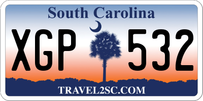 SC license plate XGP532