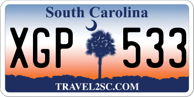 SC license plate XGP533