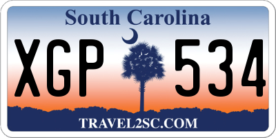 SC license plate XGP534