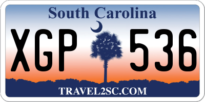 SC license plate XGP536