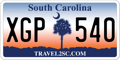 SC license plate XGP540