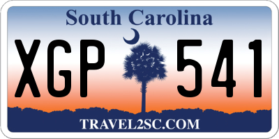 SC license plate XGP541
