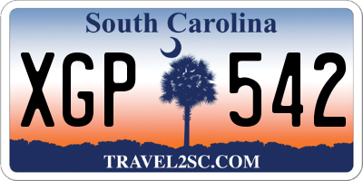 SC license plate XGP542