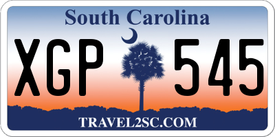SC license plate XGP545