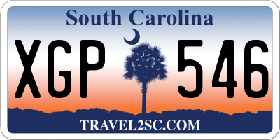 SC license plate XGP546