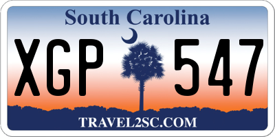 SC license plate XGP547