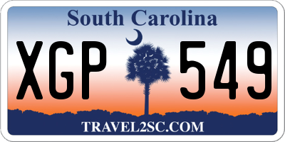 SC license plate XGP549