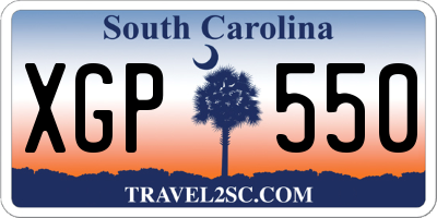 SC license plate XGP550