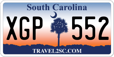 SC license plate XGP552