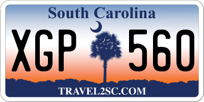 SC license plate XGP560