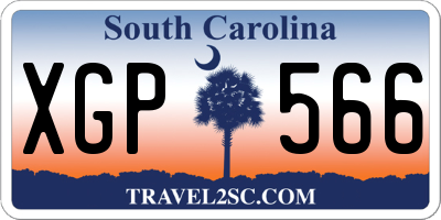 SC license plate XGP566