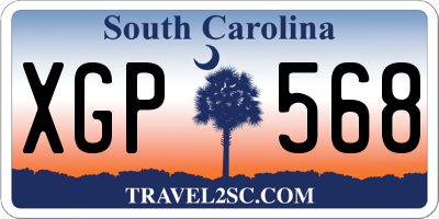 SC license plate XGP568