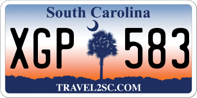 SC license plate XGP583
