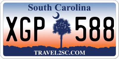 SC license plate XGP588
