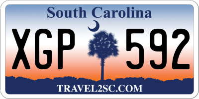 SC license plate XGP592
