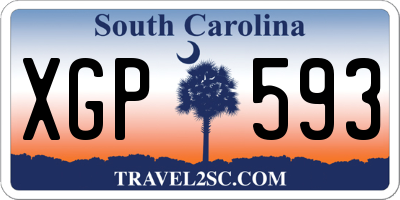 SC license plate XGP593